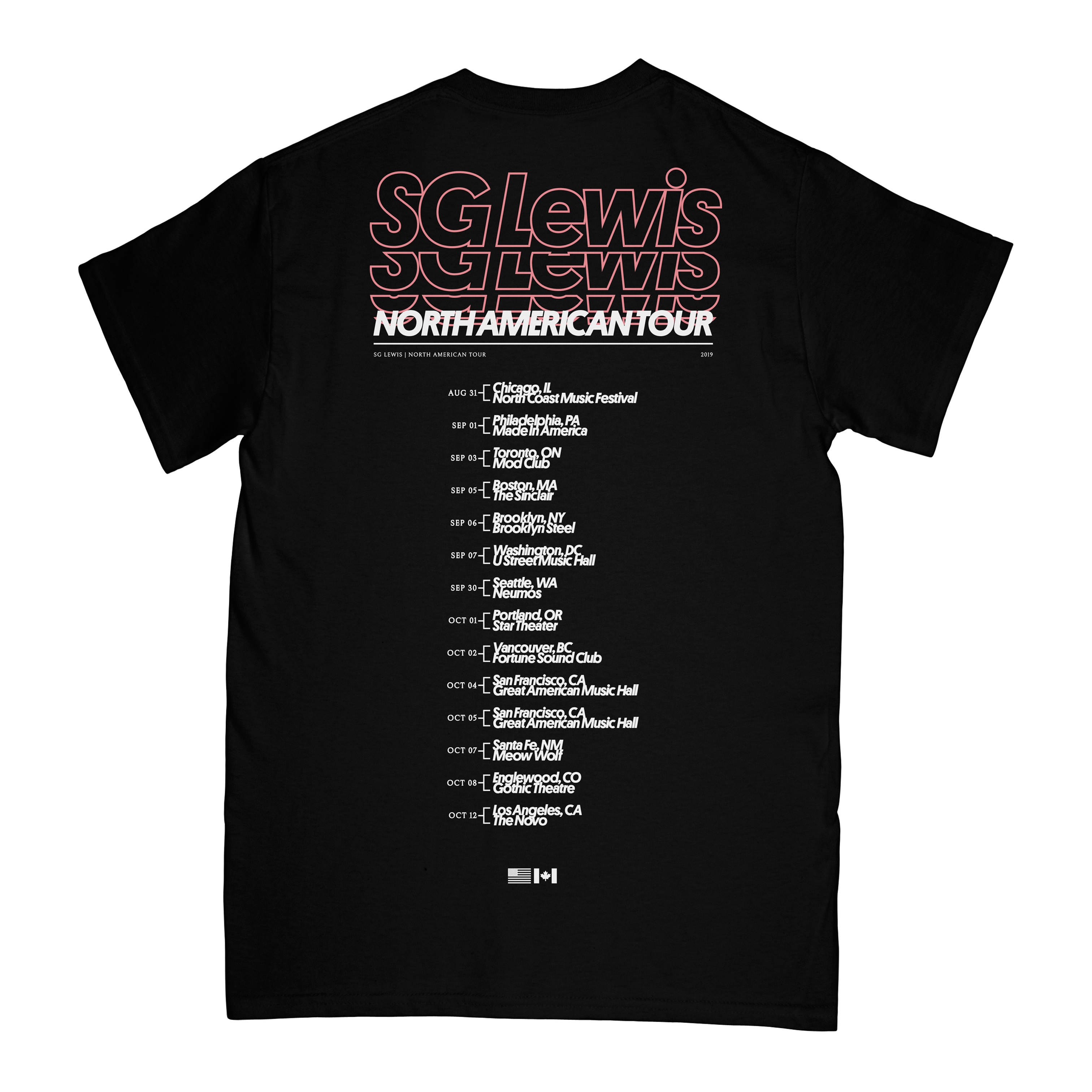 SG Lewis - USA limited edition tour tee